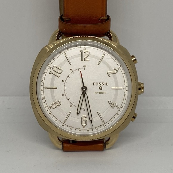 Fossil Accessories - Fossil Accomplice FTW1201 Women's Brown Leather Analog Hybrid Needs Battery